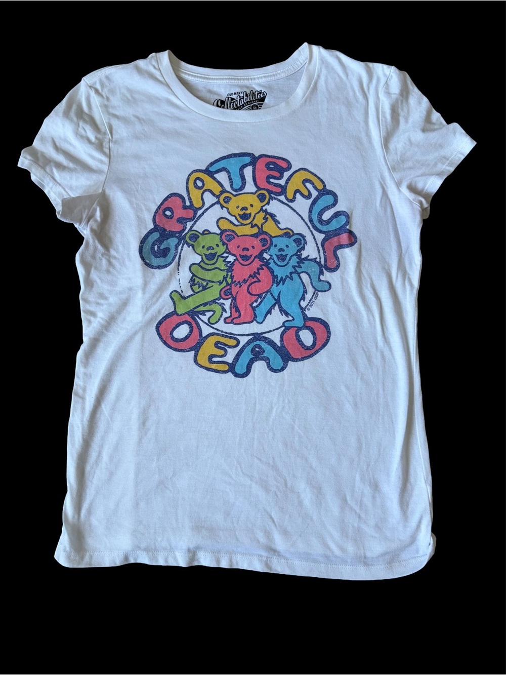 Old Navy Collectablilitees Grateful Dead Colorful Dancing Bears Tee